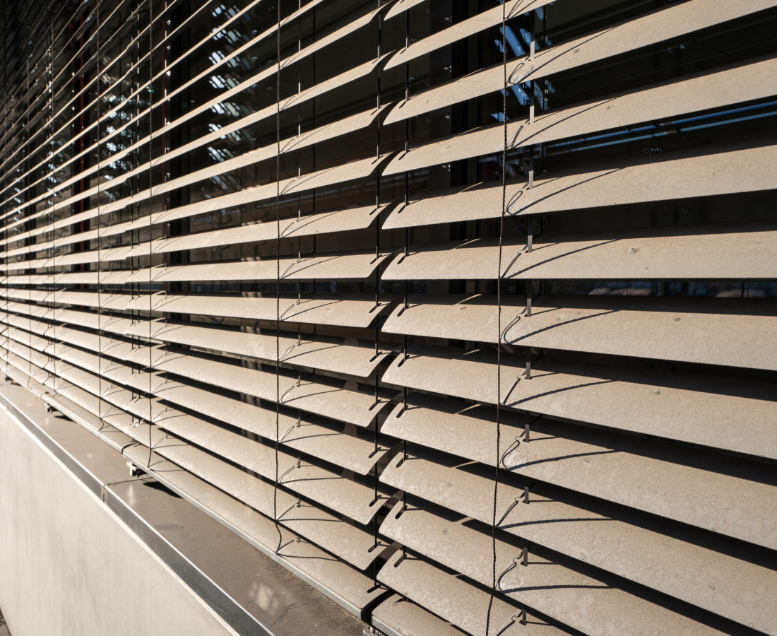 detail view of closed window blinds