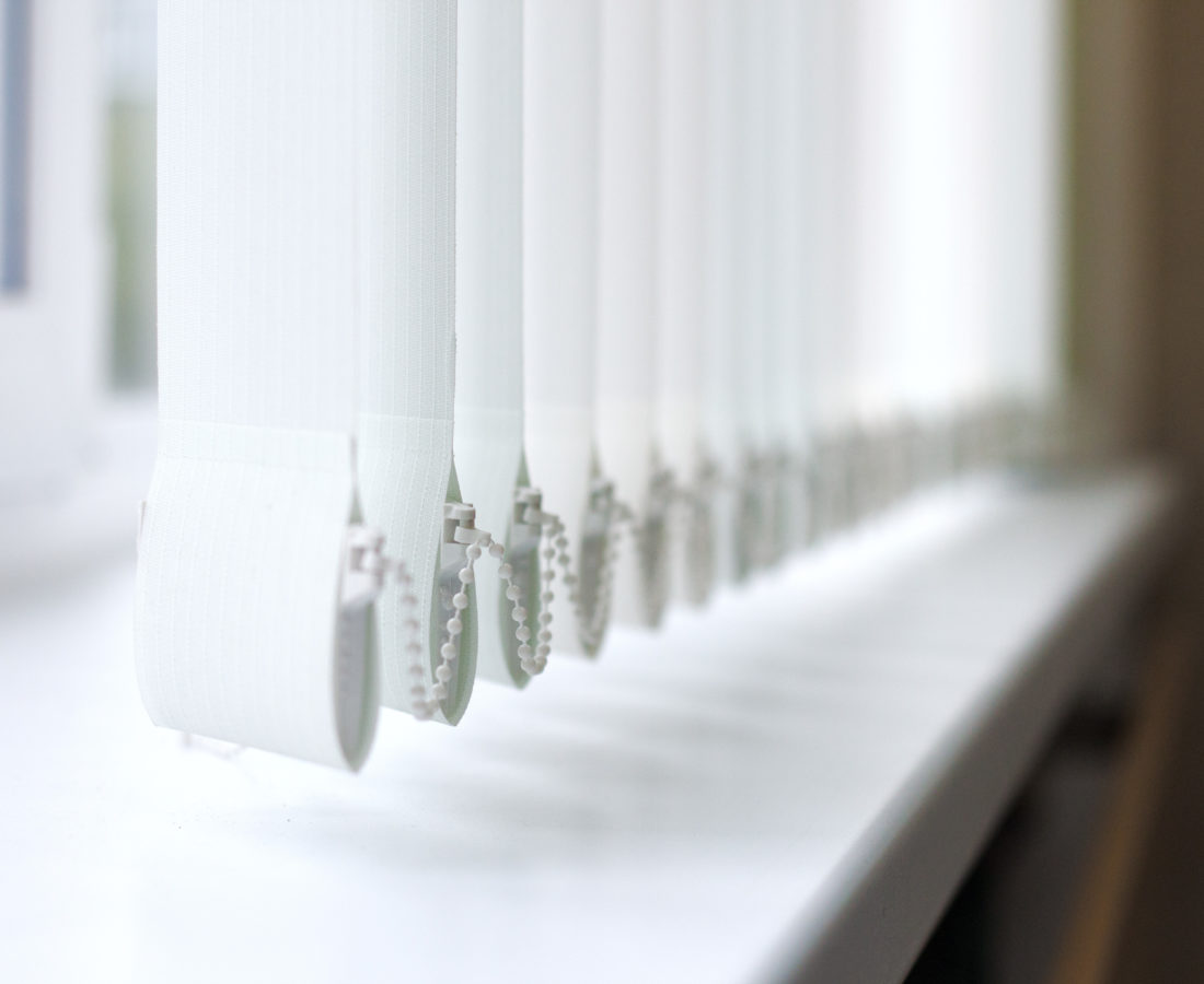 Jalousie with shadows close up.