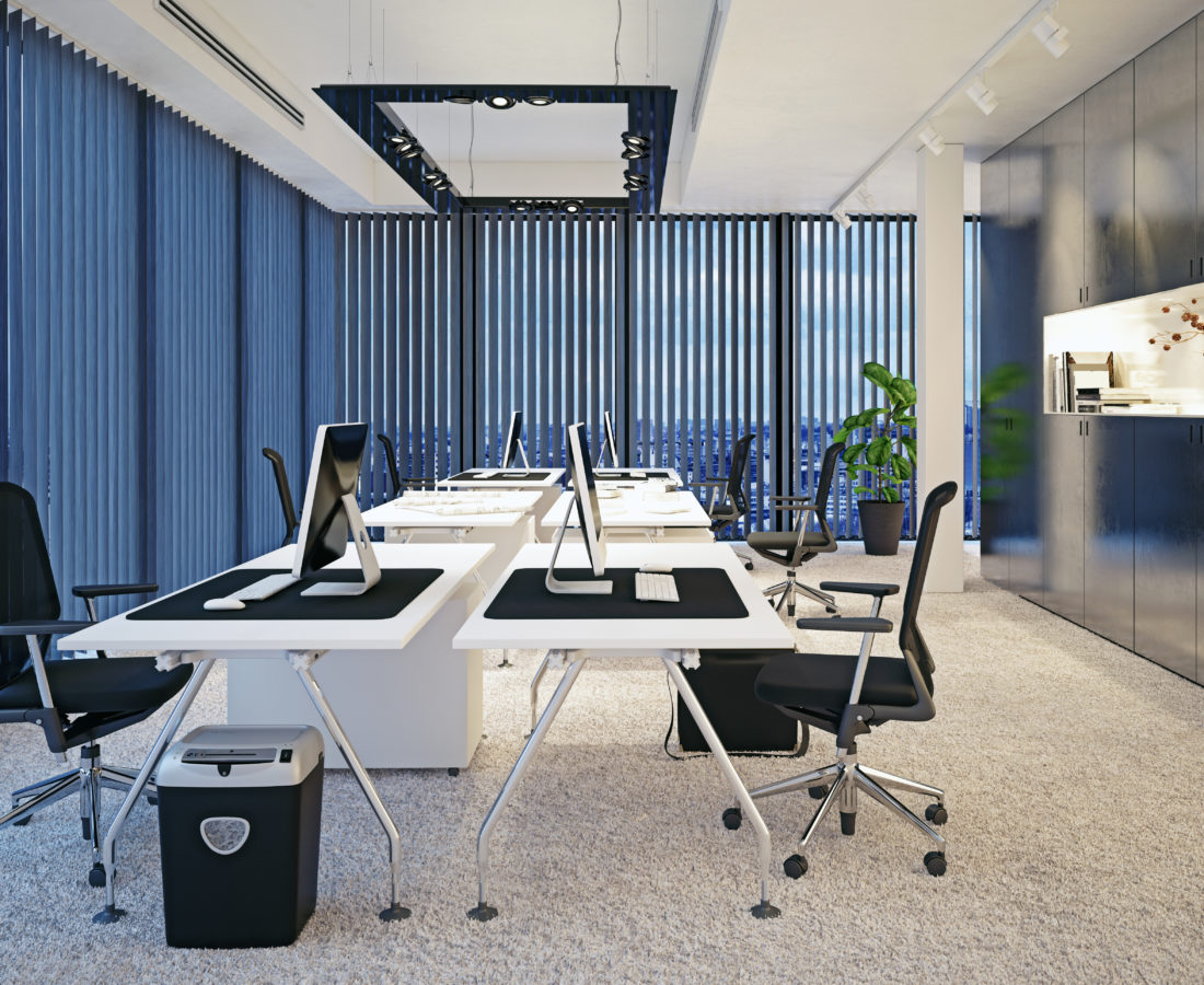 modern office interior. 3d rendering concept